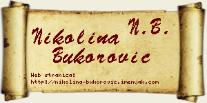 Nikolina Bukorović vizit kartica